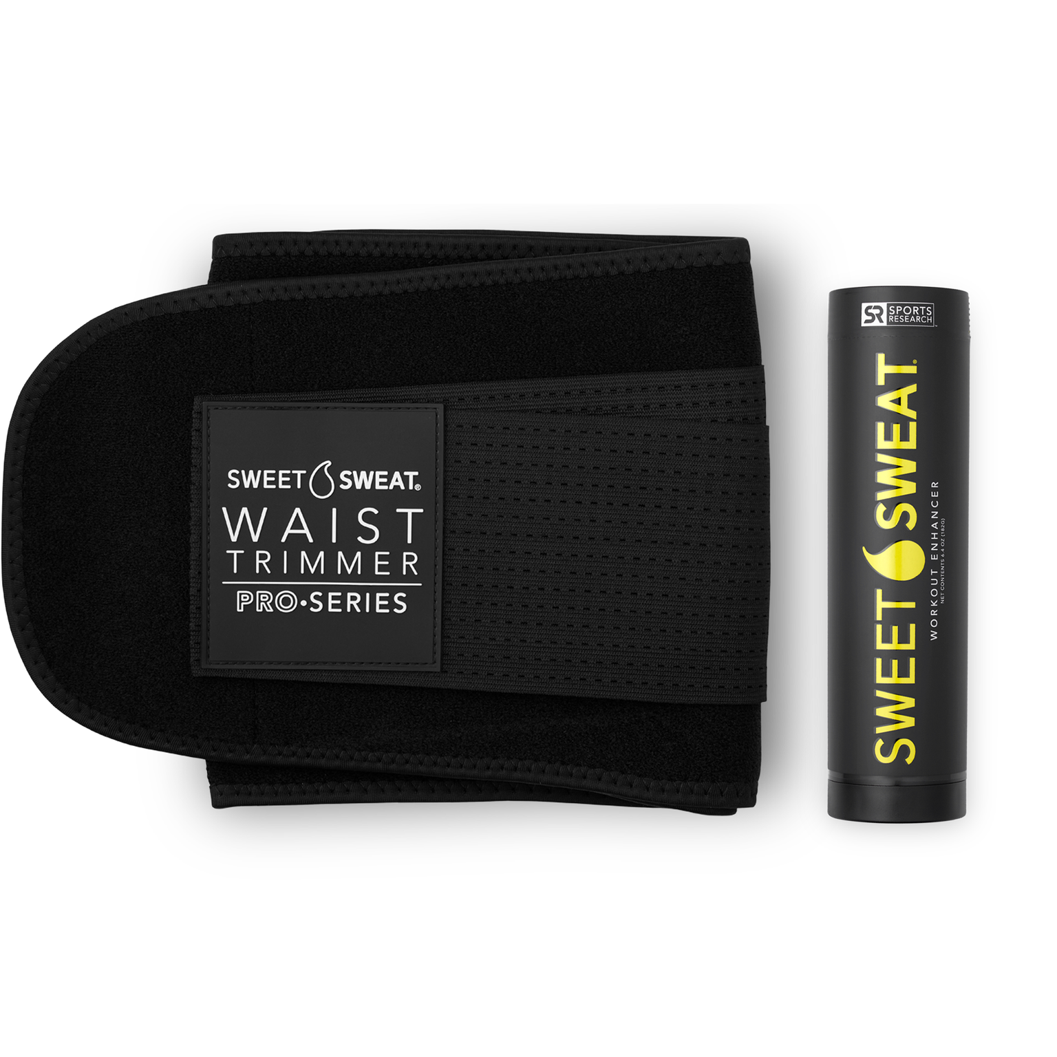 Sports Research Sweet Sweat 'Pro-Series' Waist Trimmer (Black) with  Adjustable Velcro Straps (XS-S), Waist Trimmers -  Canada